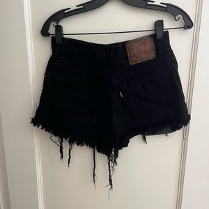 Vintage black levi shorts